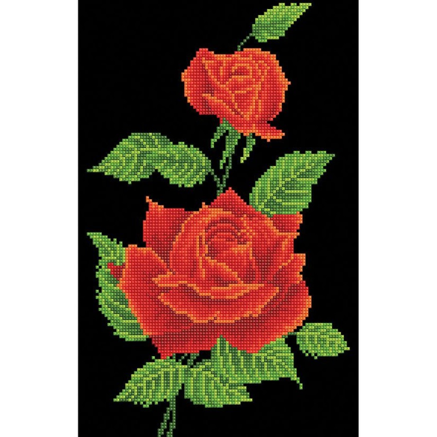 Craft Kits * | Best Deal Diamond Dotz Diamond Embroidery Facet Art Kit 10.6 X16.5 -Red Rose Corsage With Frame