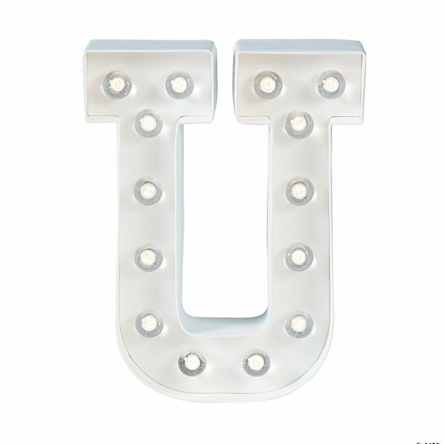 Adult Crafts * | New Diy Letter "U" Marquee Light-Up Kit 4 Pc.