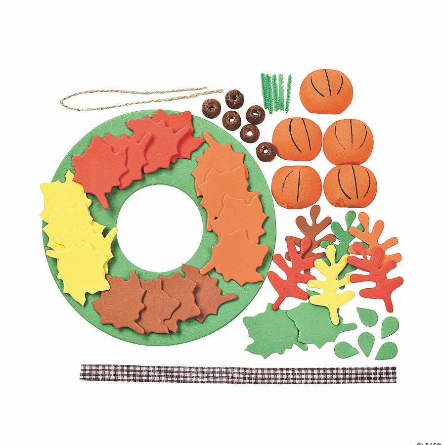 Craft Kits * | Cheap 3D Pumpkin Wreath Craft Kit- Makes 12