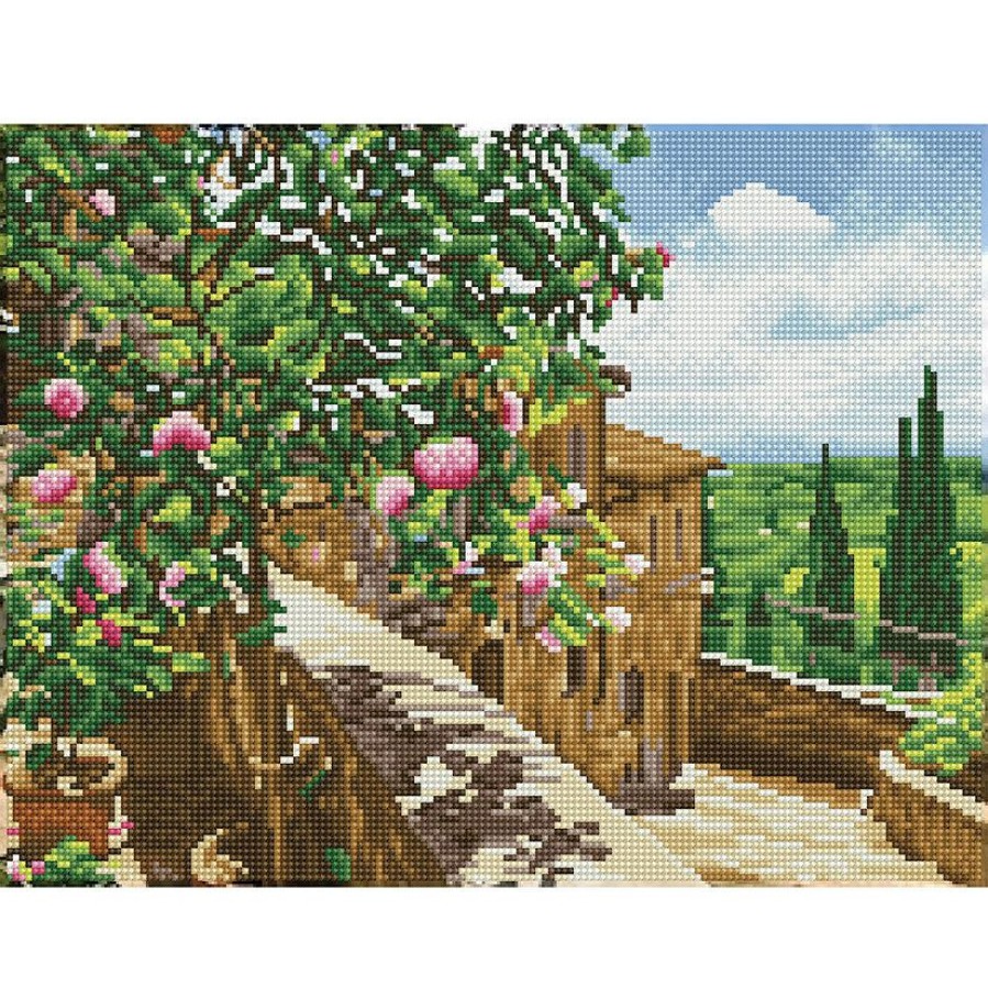 Craft Kits * | Best Deal Diamond Dotz Diamond Embroidery Facet Art Kit 12.2 X16.14 -Tuscan Vista With Frame