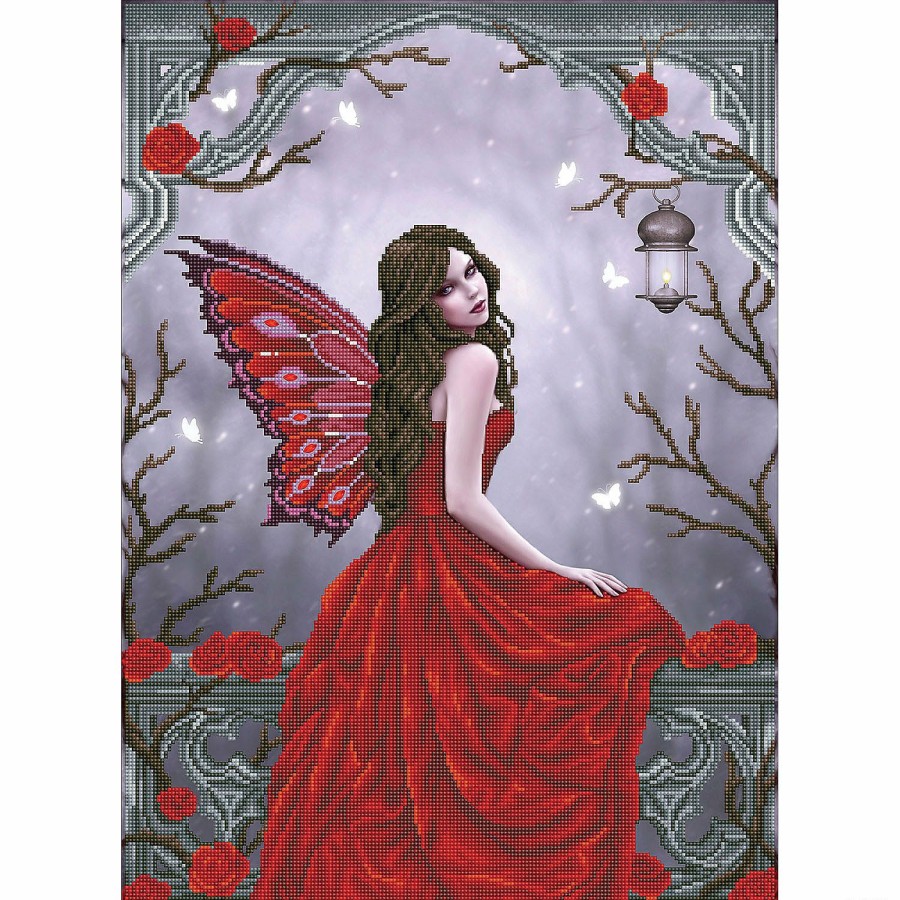 Craft Kits * | Deals Diamond Dotz Diamond Embroidery Facet Art Kit 20.5 X26.8 -Winter Rose Fairy