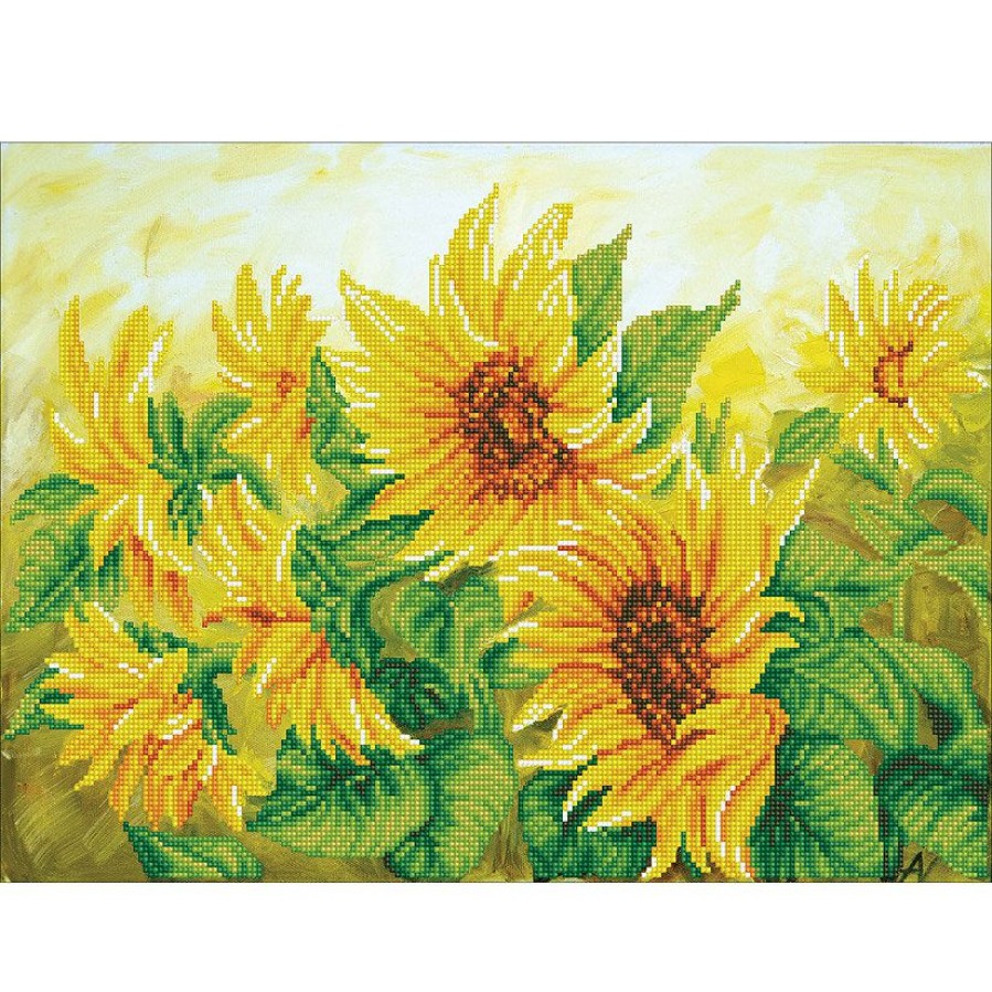 Craft Kits * | Outlet Diamond Dotz Diamond Embroidery Facet Art Kit 22.44 X16.14 -Hazy Daze Sunflowers