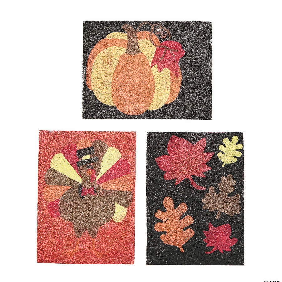 Craft Kits * | Cheapest Fall Sand Art Picture Craft Kit Makes 12