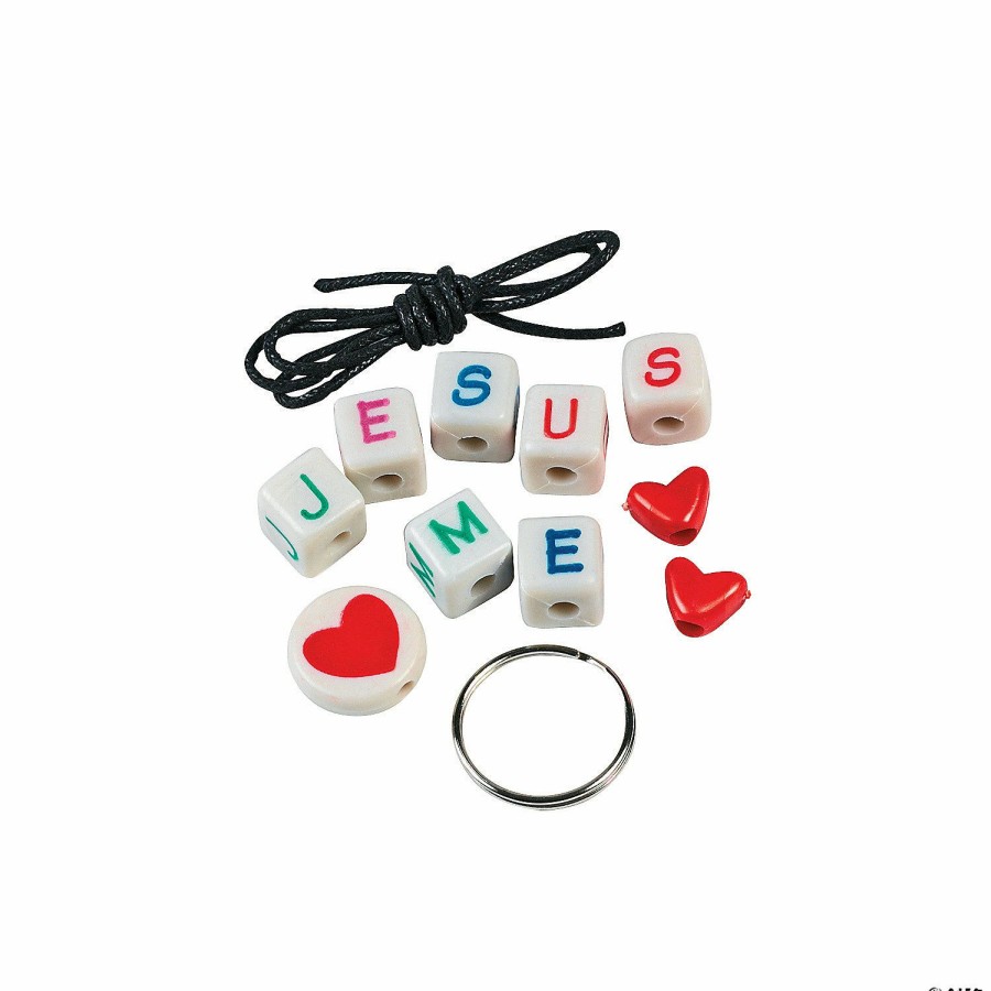 Craft Kits * | Best Deal "Jesus Loves Me" Keychain Craft Kit Makes 12