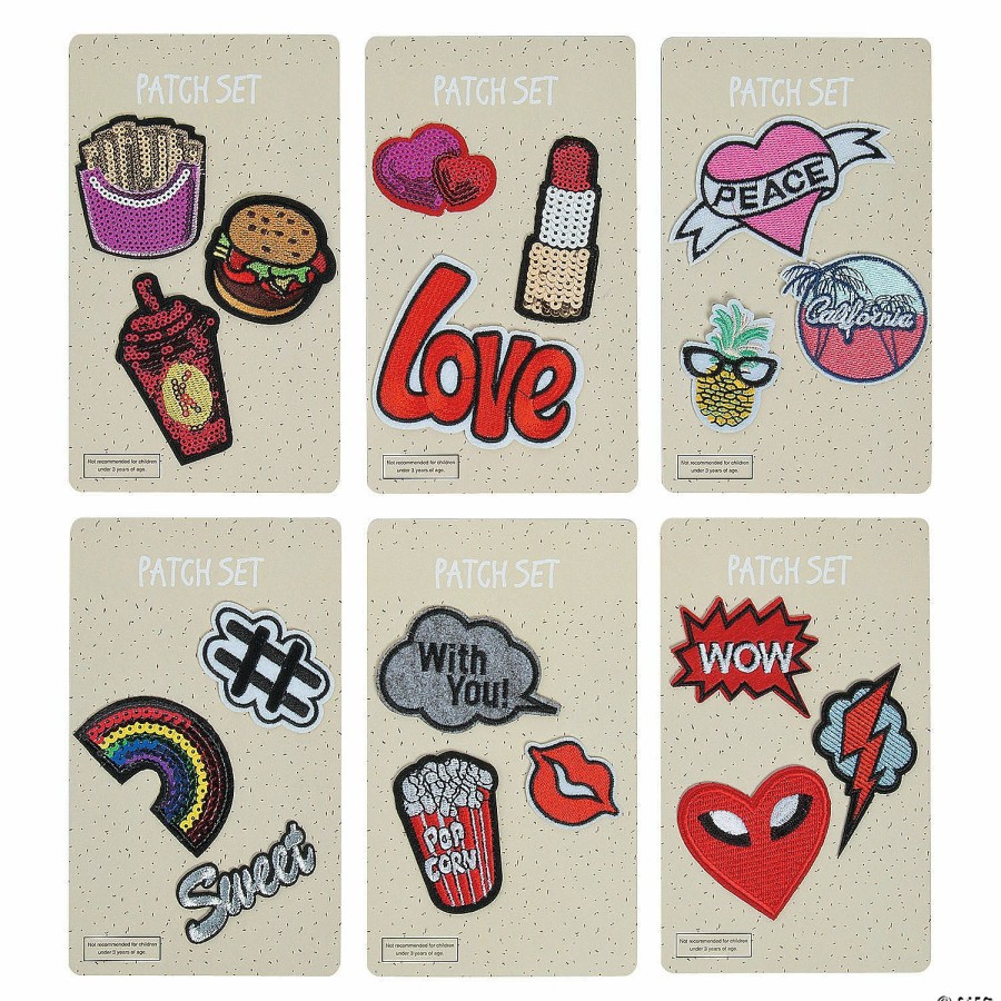 Craft Supplies * | Buy Tween Iron-On Patch Assortment 18 Pc.