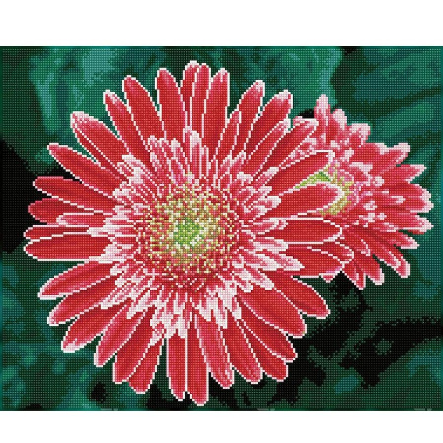 Craft Kits * | Buy Diamond Dotz Diamond Embroidery Facet Art Kit 15.75 X19.69 -Pink Gerberas