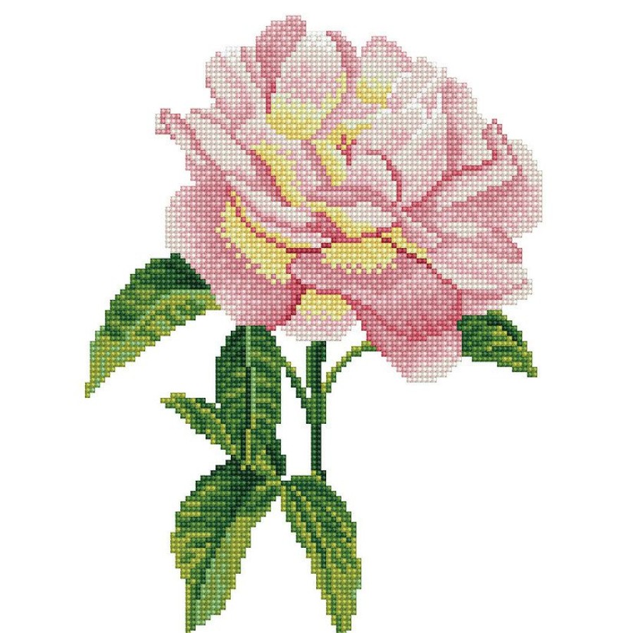 Craft Kits * | New Diamond Dotz Diamond Embroidery Facet Art Kit 11 X14 -Pink Rose With Frame