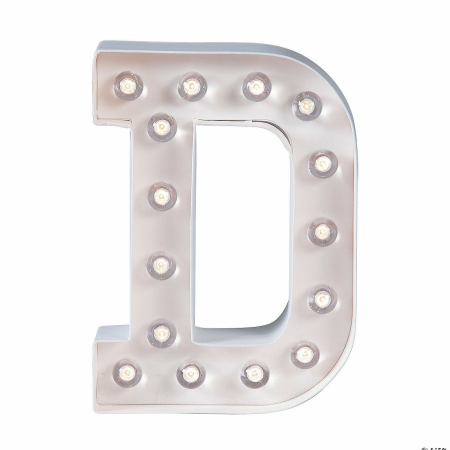 Adult Crafts * | Hot Sale Diy Letter "D" Marquee Light-Up Kit 4 Pc.