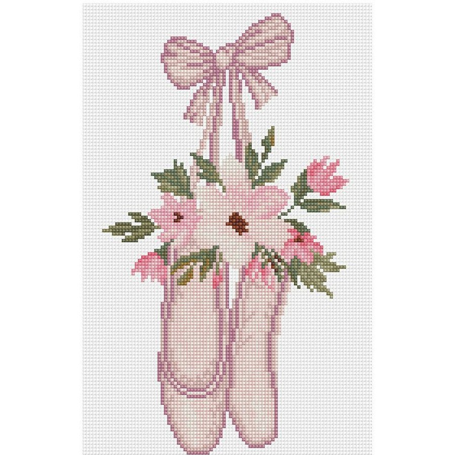 Craft Kits * | Deals Diamond Dotz Diamond Embroidery Facet Art Kit 14.57 X9.45 -Ballet Slippers With Frame