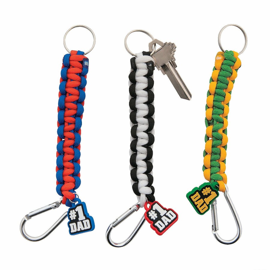 Craft Kits * | Top 10 Father'S Day Paracord Carabiner Keychain Craft Kit Makes 12