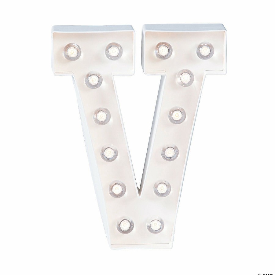 Adult Crafts * | Brand New Diy Letter "V" Marquee Light-Up Kit 4 Pc.