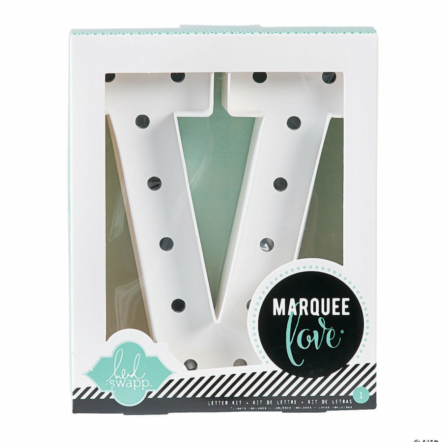 Adult Crafts * | Brand New Diy Letter "V" Marquee Light-Up Kit 4 Pc.