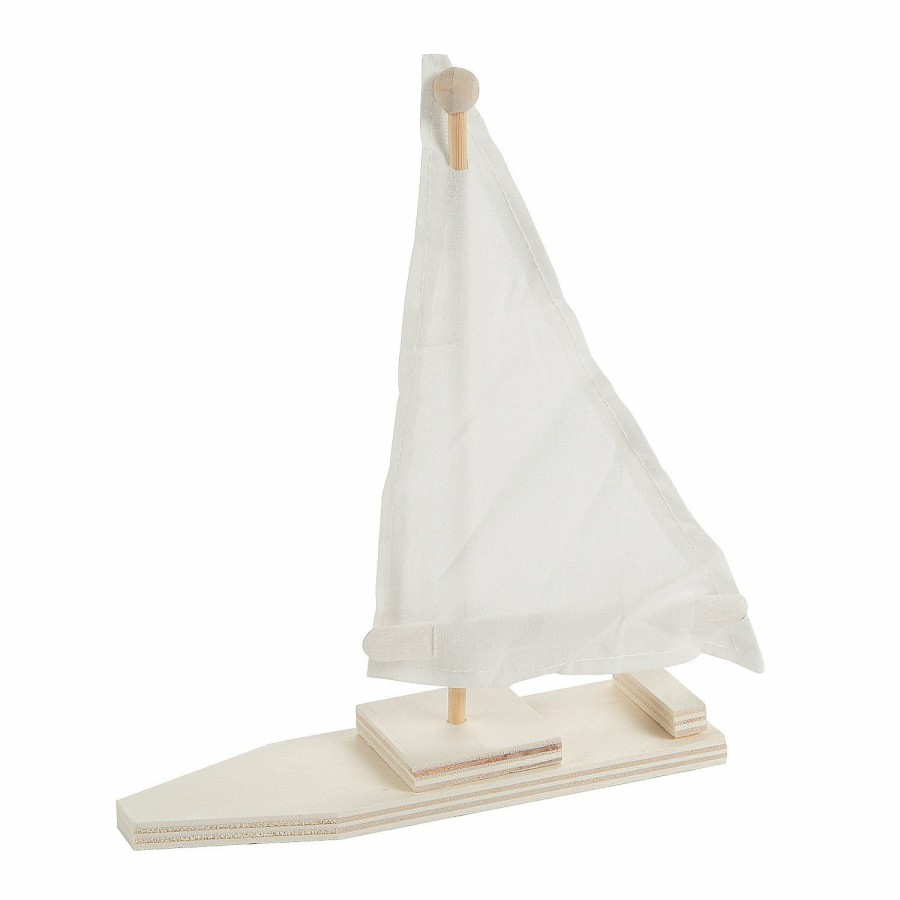 Craft Kits * | Outlet Diy Wood Sailboat Kits 12 Pc.