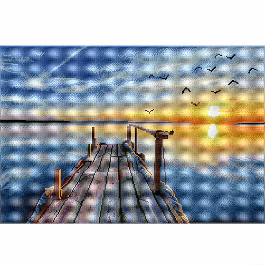 Craft Kits * | Buy Diamond Dotz Diamond Embroidery Facet Art Kit 27 X18 -Sunset Jetty