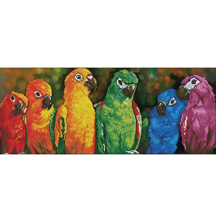 Craft Kits * | Wholesale Diamond Dotz Diamond Embroidery Facet Art Kit 22.44 X16.14 -Rainbow Parrots