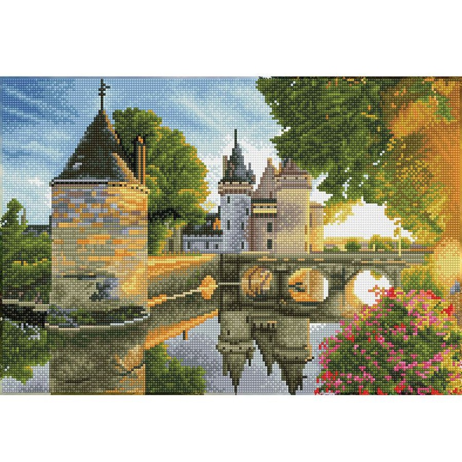 Craft Kits * | Top 10 Diamond Dotz Diamond Embroidery Facet Art Kit 13.78 X20.47 -River Castle With Frame