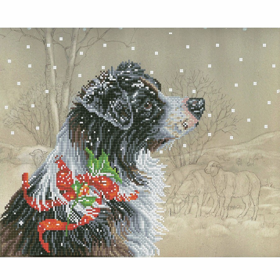 Craft Kits * | Wholesale Diamond Dotz Diamond Embroidery Facet Art Kit 19 X16 -Christmas Collie