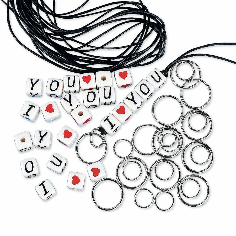 Craft Kits * | Best Reviews Of "I Love You" Key Chain Craft Kit Makes 12