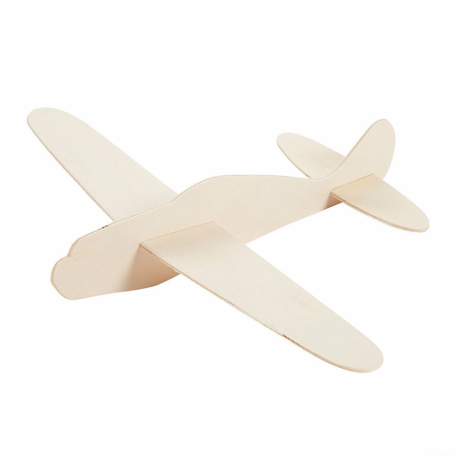 Craft Kits * | Best Pirce Diy Unfinished Wood Airplane Kits 12 Pc.