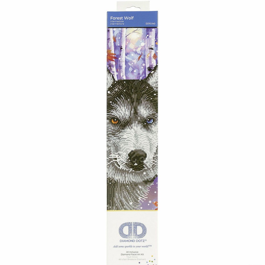 Craft Kits * | Best Sale Diamond Dotz Diamond Embroidery Facet Art Kit 15 X19 -Forest Wolf