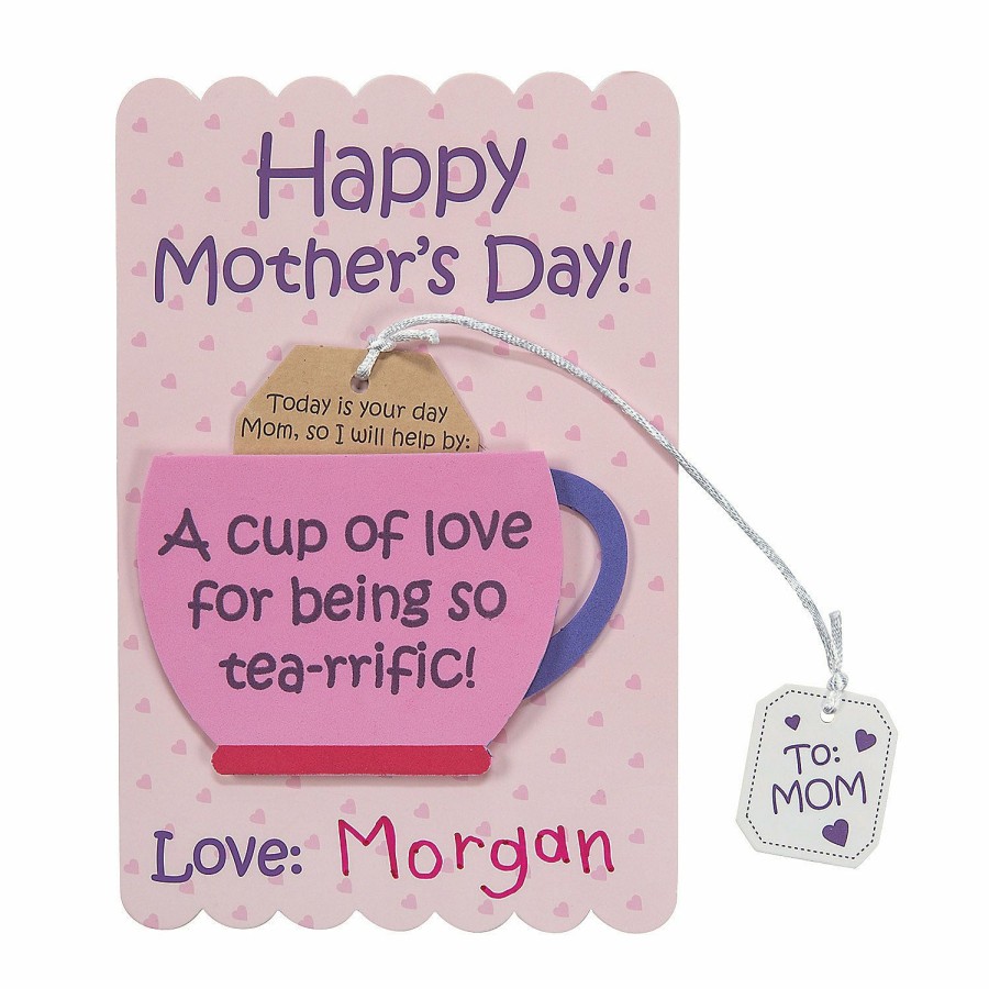 Craft Kits * | New Mother'S Day Tea Cup Of Love Card Craft Kit Makes 12