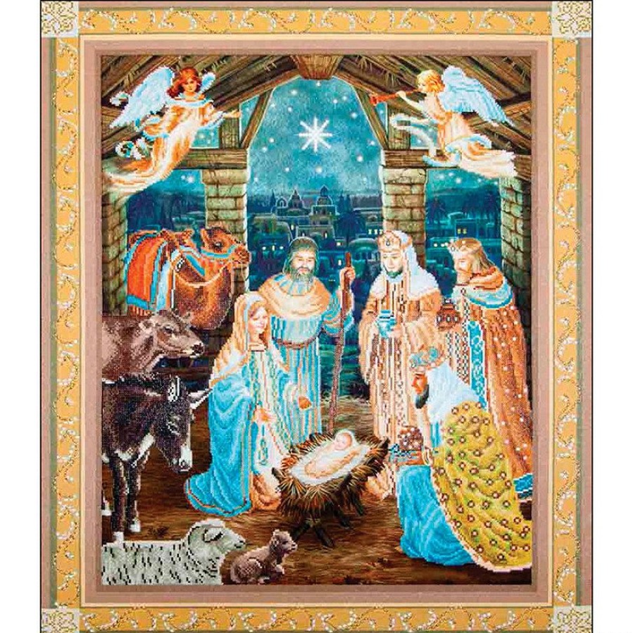 Craft Kits * | Top 10 Diamond Dotz Diamond Embroidery Facet Art Kit 37.25 X43.25 -Nativity Scene