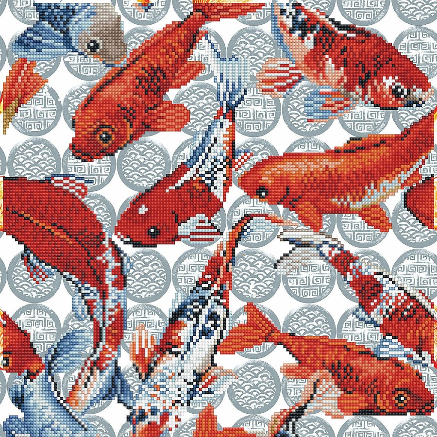 Craft Kits * | New Diamond Dotz Diamond Embroidery Facet Art Kit 16 X16 -Koi Mosaic