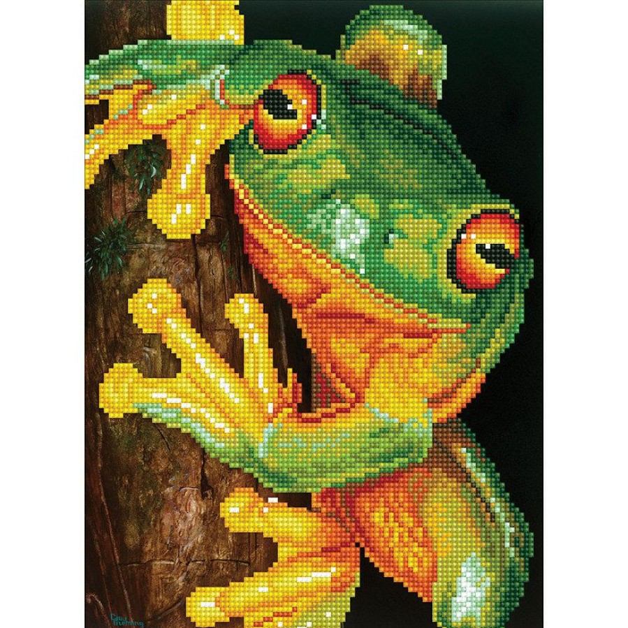 Craft Supplies * | Promo Diamond Dotz Diamond Embroidery Facet Art Kit 16.5 X12.6 -Green Tree Frog