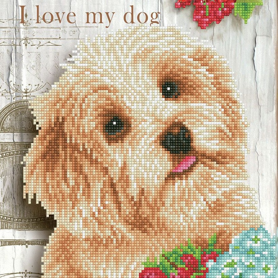 Craft Kits * | Cheap Diamond Dotz Diamond Embroidery Facet Art Kit 12 X12 -I Love My Dog With Frame