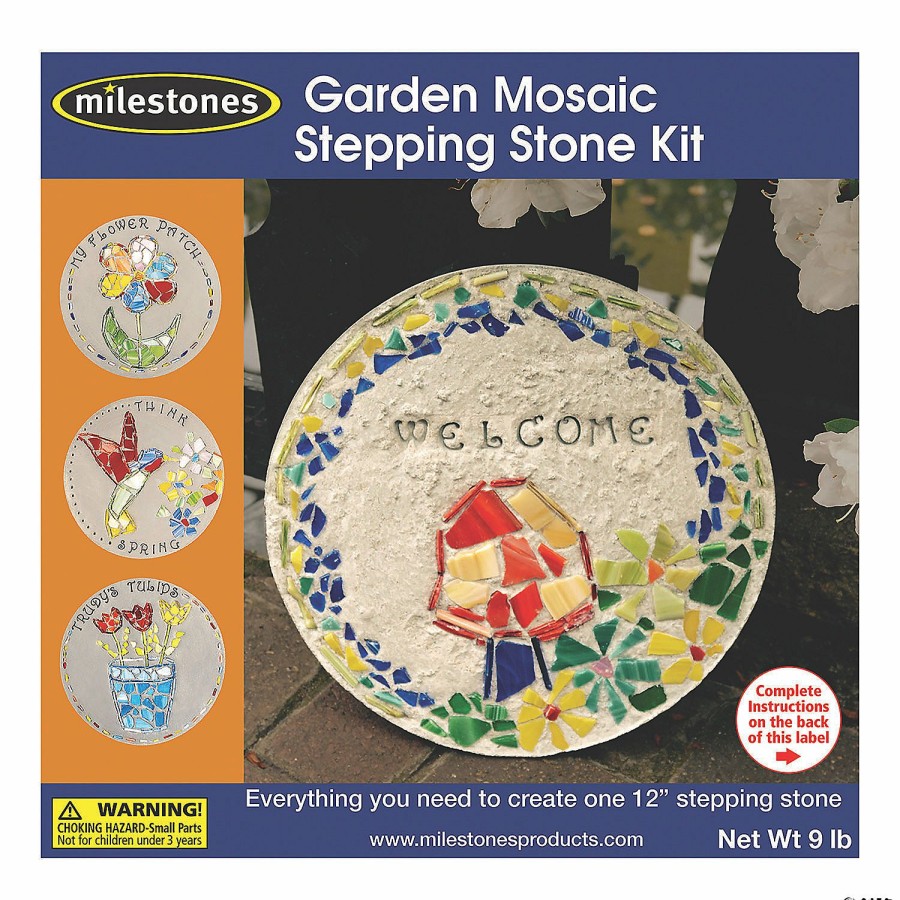 Craft Kits * | Buy Mosaic Stepping Stone Kit-Garden