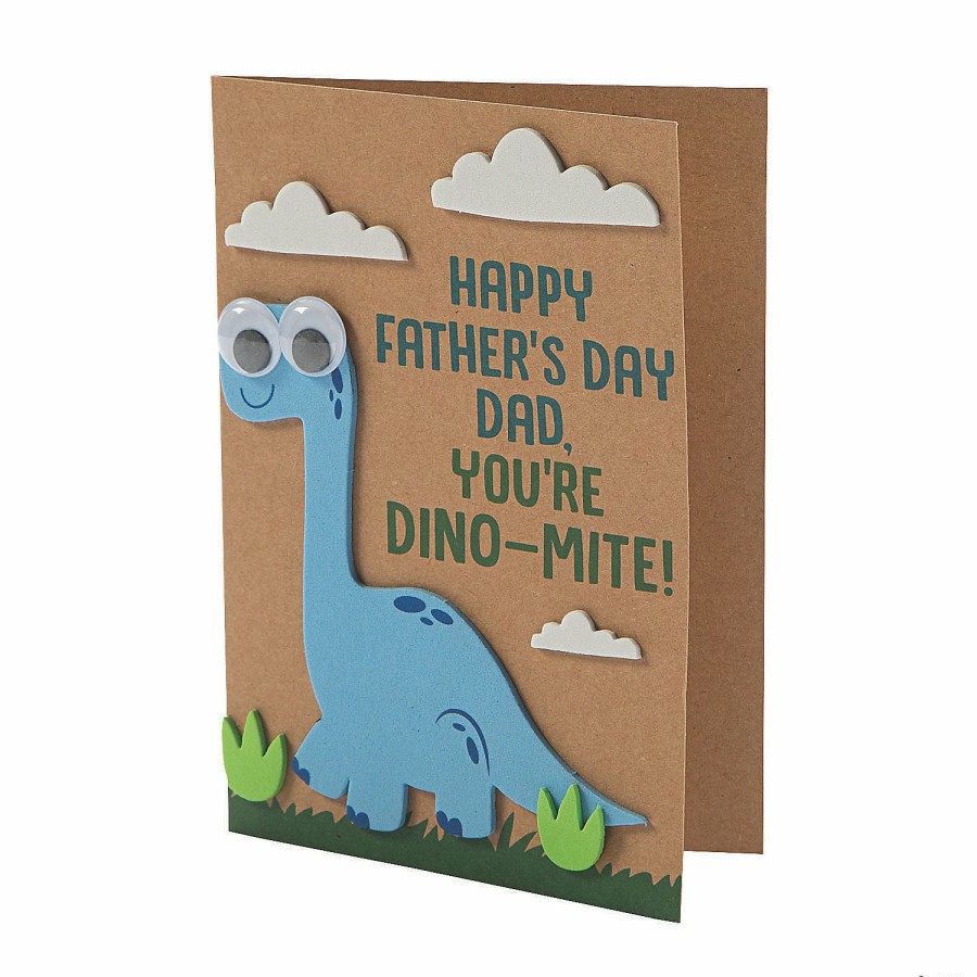 Craft Kits * | Best Pirce Dino-Mite Dad Card Craft Kit Makes 12