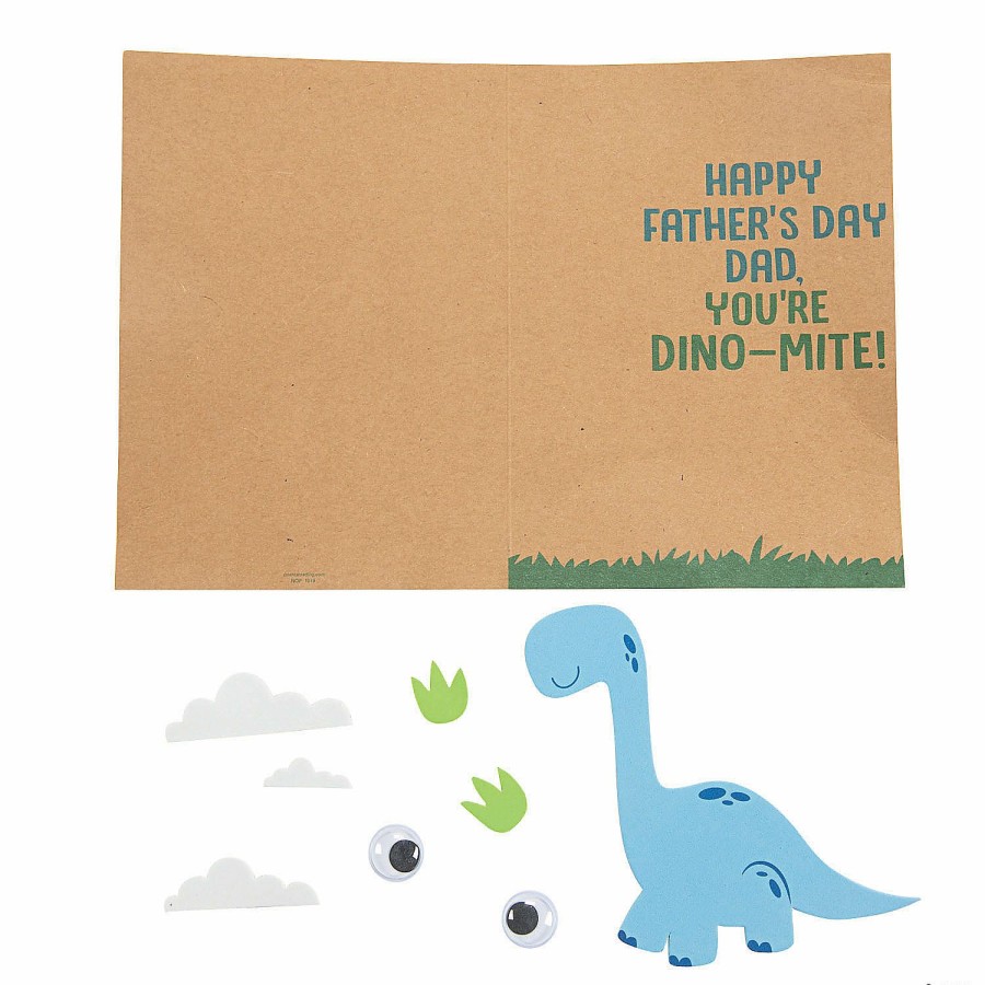 Craft Kits * | Best Pirce Dino-Mite Dad Card Craft Kit Makes 12