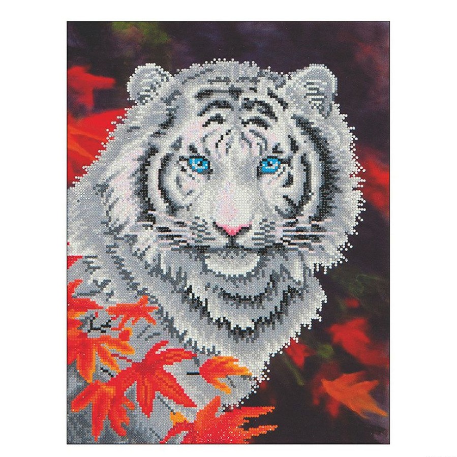 Craft Kits * | Brand New Diamond Dotz-White Tiger In Autumn