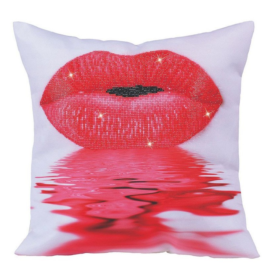 Craft Supplies * | Buy Pillow Embroidery Kit-Hot Lips