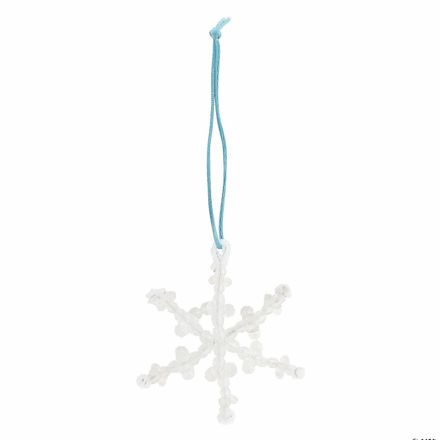 Craft Kits * | Best Reviews Of Beaded Snowflake Ornament Kit Makes 12