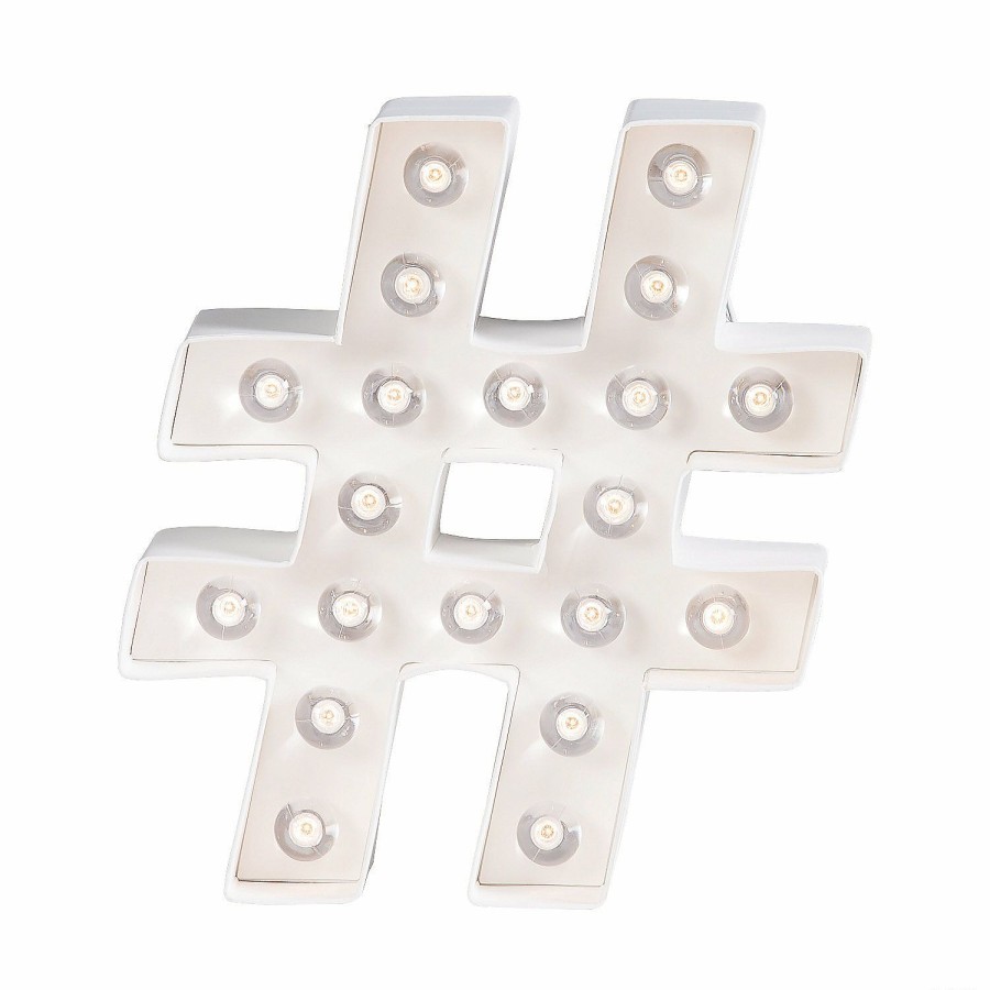 Adult Crafts * | Deals Diy Symbol "#" Marquee Light-Up Kit Makes 1