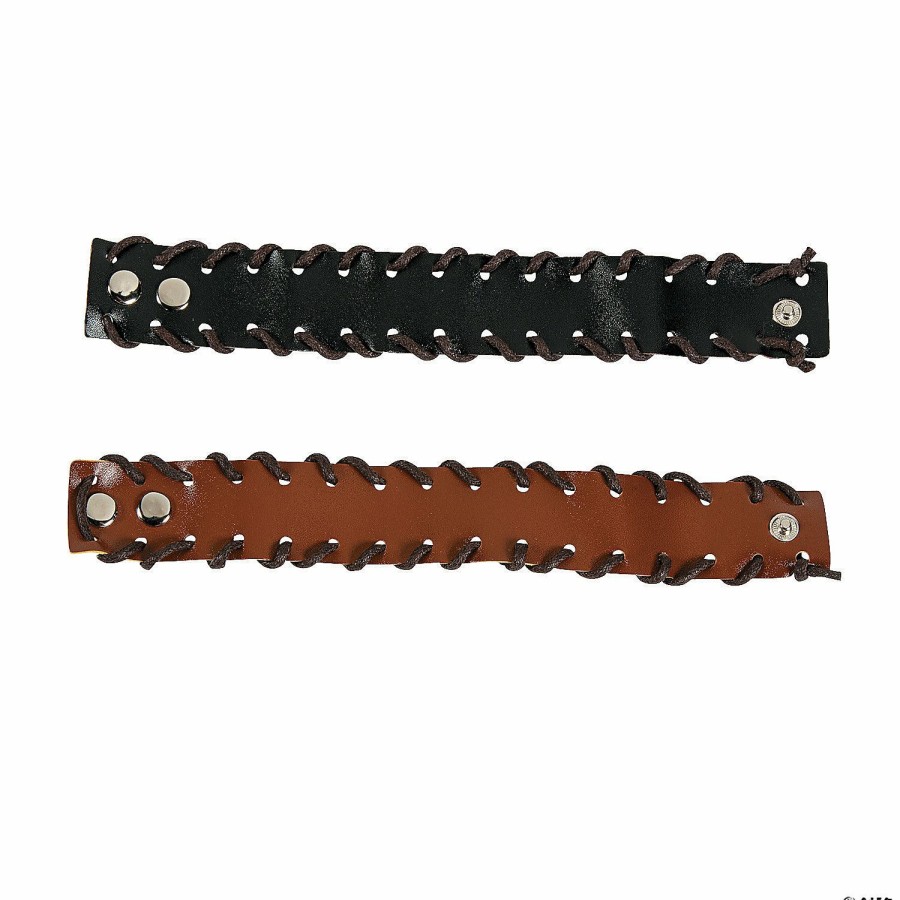 Craft Kits * | Hot Sale Imitation Leather Lacing Bracelet Craft Kit Makes 12