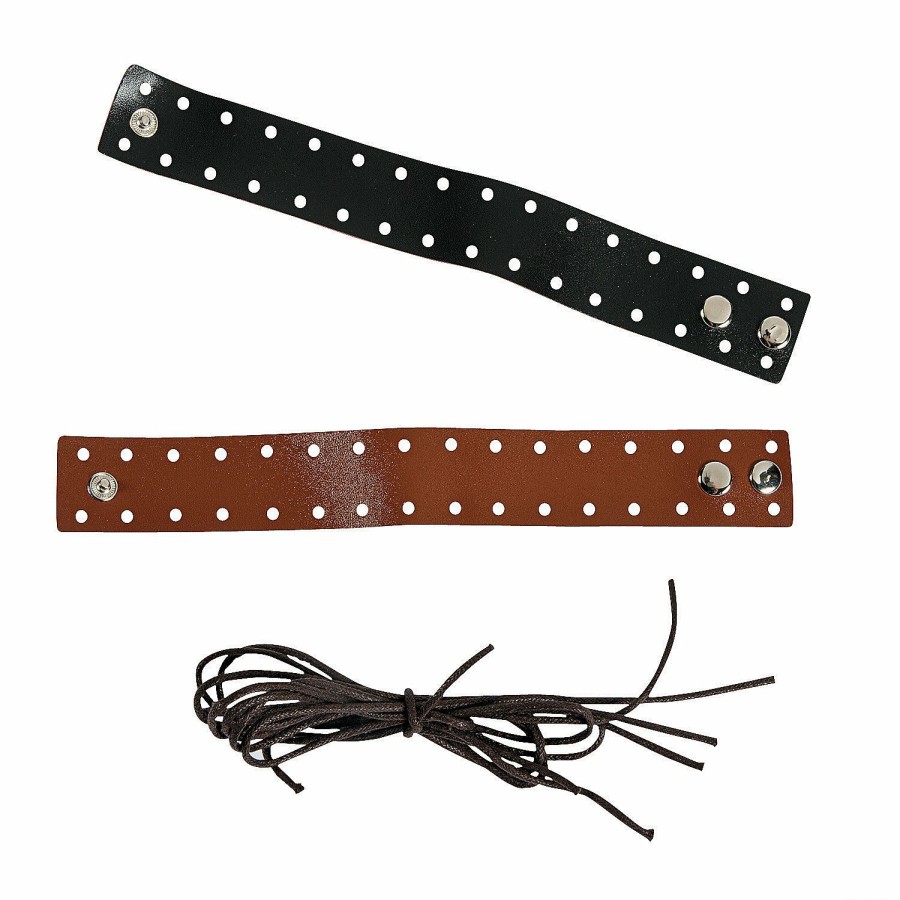 Craft Kits * | Hot Sale Imitation Leather Lacing Bracelet Craft Kit Makes 12